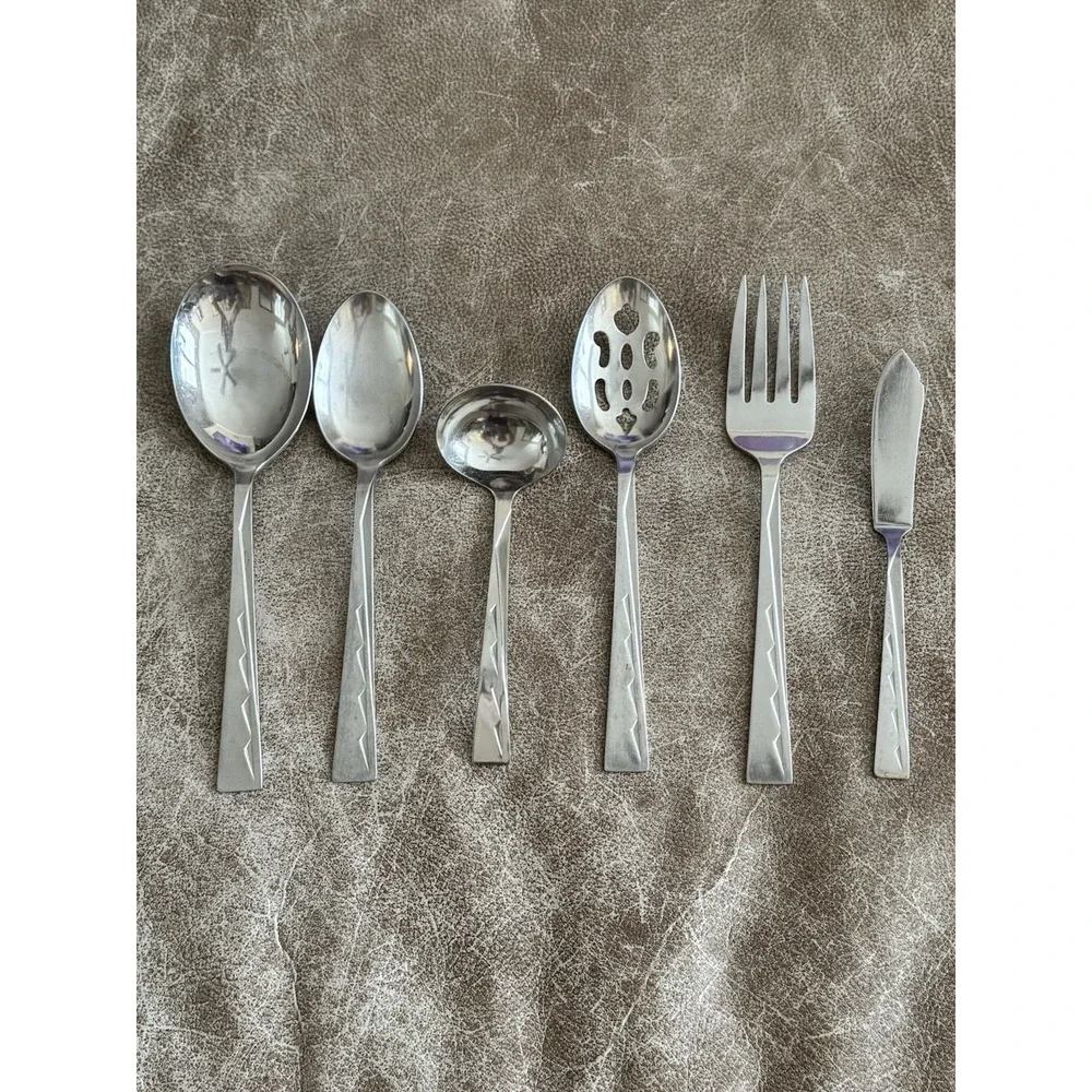 NSCO (National Stainless) Japan Sea Cliff Pattern MCM 6 Pc‎ Hostess Set Rare